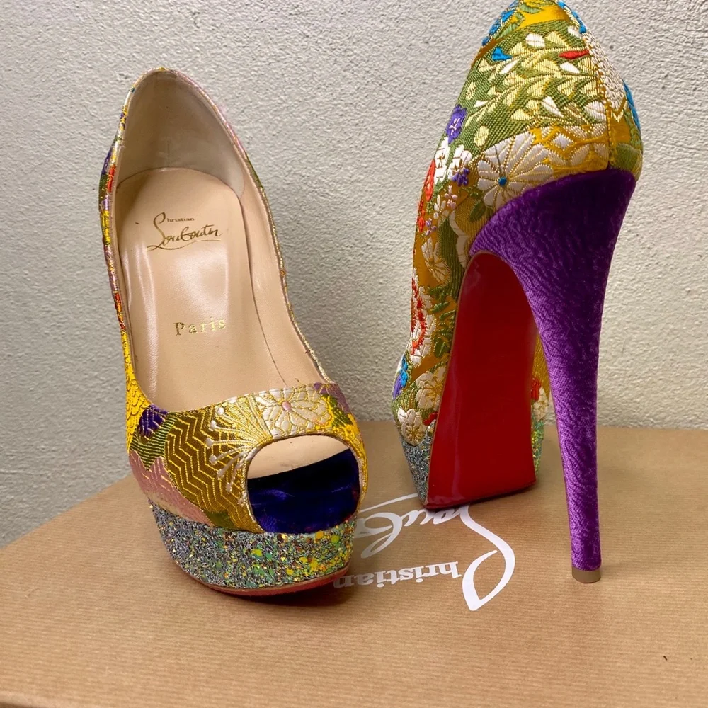 Christian Louboutin Heels Lady peep 150 tissue